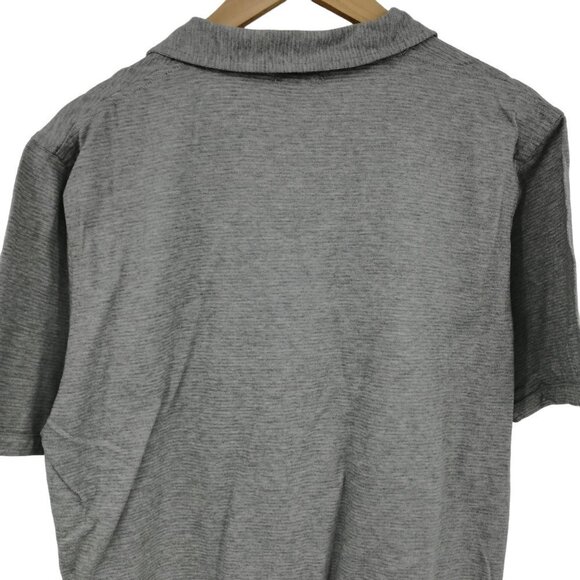 J Crew Gray Cotton Polo Shirt Size L Short Sleeve Collar Pocket Classic Pullover - Picture 4 of 6